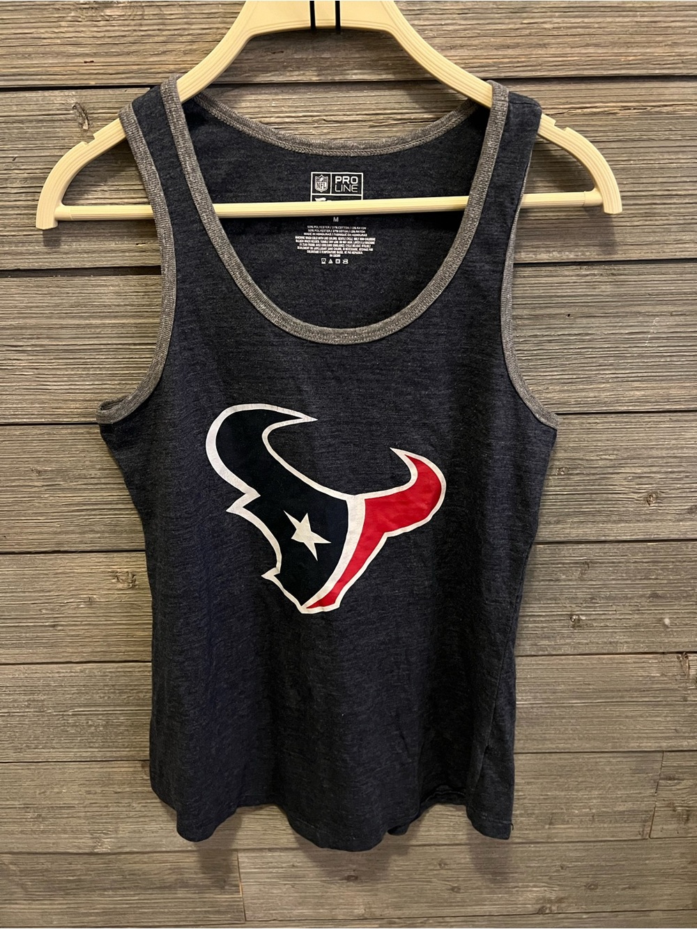 Women's Houston Texans Logo Tank Top - Navy/Red
